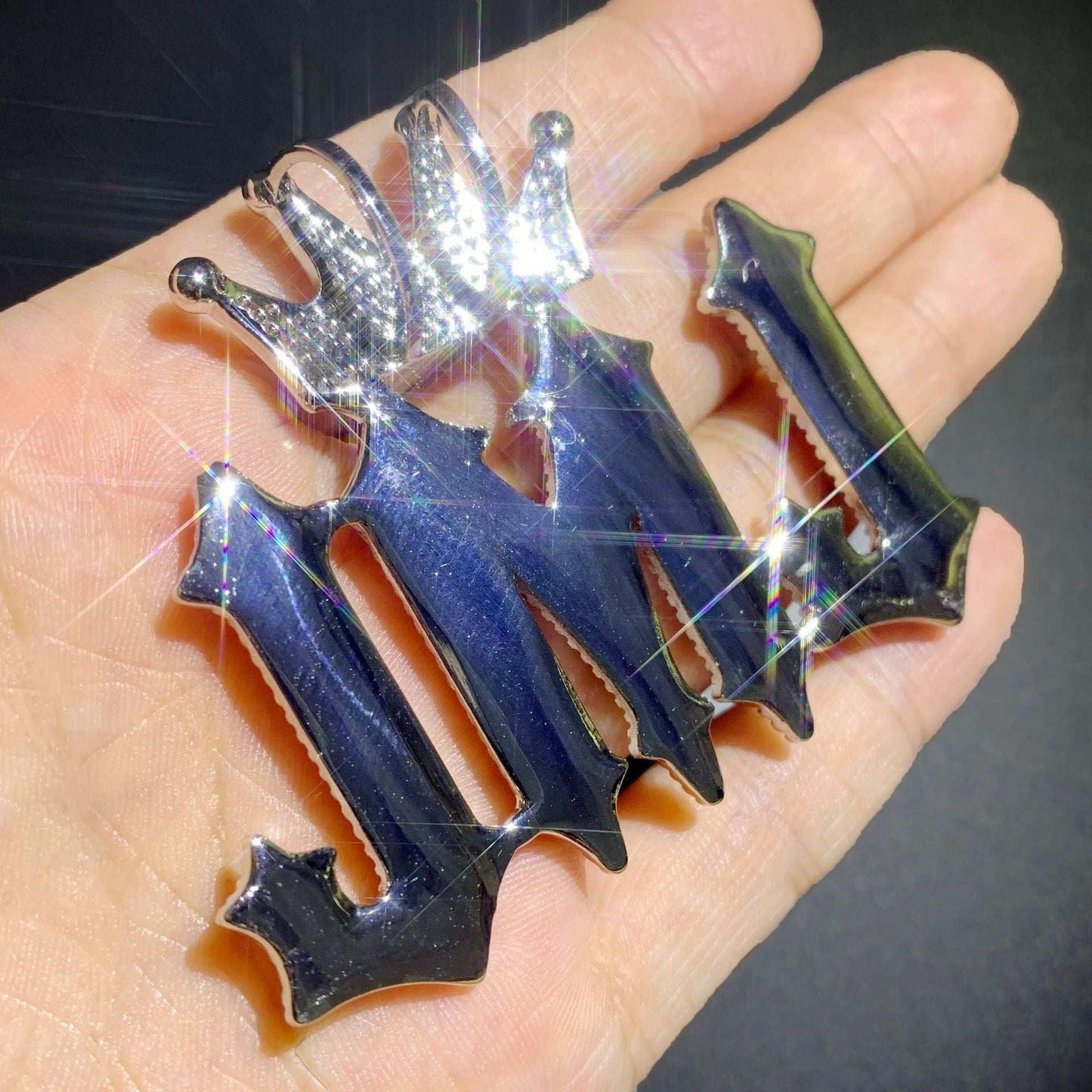 Spiked Iced Out Letter Pendant | Hip Hop DIY CZ Initial Necklace Jewelry - CaratixJewelry