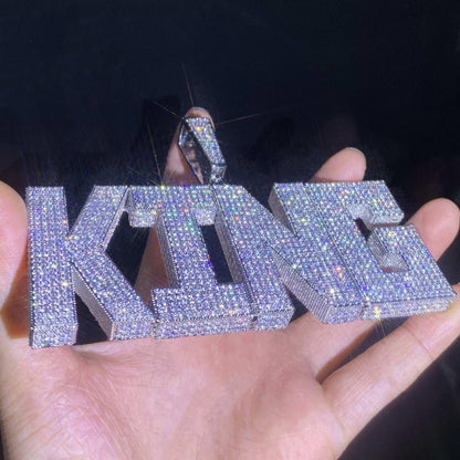 Iced Out Letter Pendant | DIY CZ Initial Hip Hop Necklace for Trendy Streetwear - CaratixJewelry