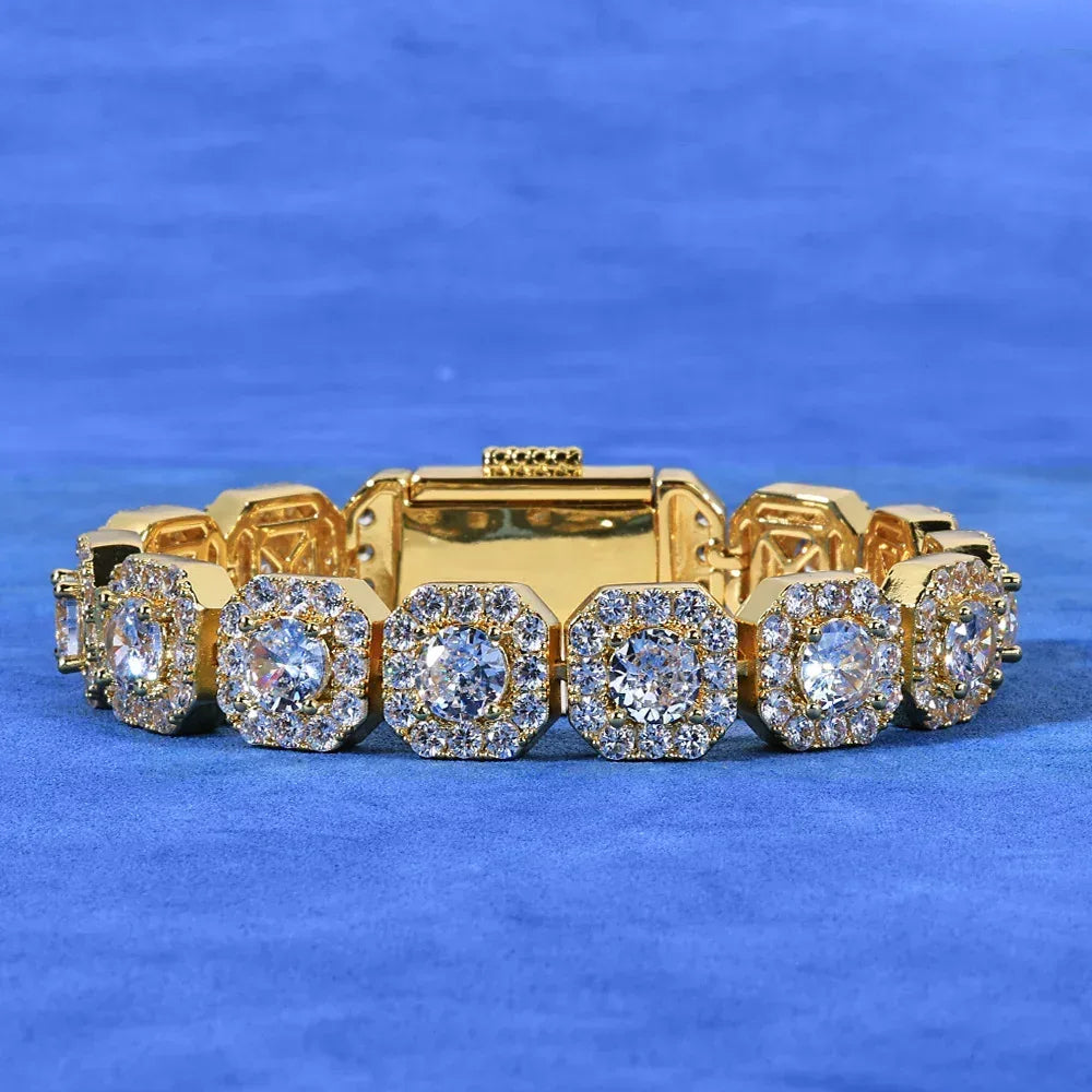 Iced Sugar Link Zircon Hip Hop Jewelry Bracelet for Men | Caratix Jewelry - CaratixJewelry