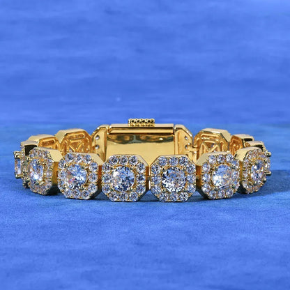 Iced Sugar Link Zircon Hip Hop Jewelry Bracelet for Men | Caratix Jewelry - CaratixJewelry
