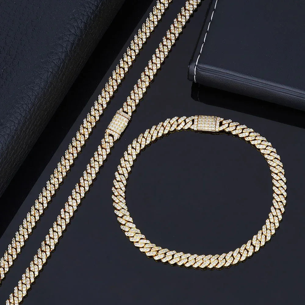 6mm Single Row Zircon Cuban Link Bracelet Luxury Hip Hop Jewelry - CaratixJewelry
