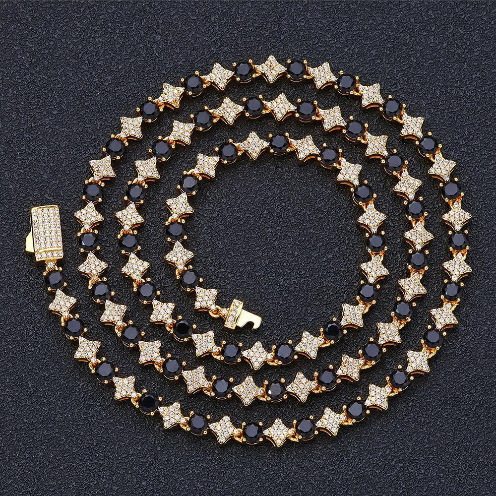 6mm Star Zircon Tennis Chain Hip Hop Necklace for Men | Caratix Jewelry - CaratixJewelry