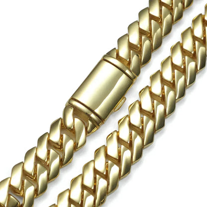 12mm Polished Cuban Link Hip Hop Bracelet Rapper Iced Out Chain Style for Men | Caratix Jewelry - CaratixJewelry