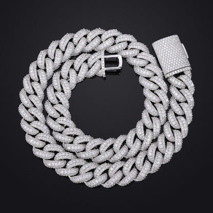15mm-18mm Bubble Cuban Link Chain Iced Out | Caratix