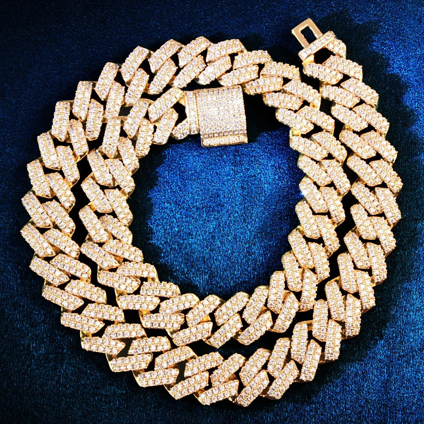 14mm Cuban Chain Necklace with Copper & Zircon - CaratixJewelry