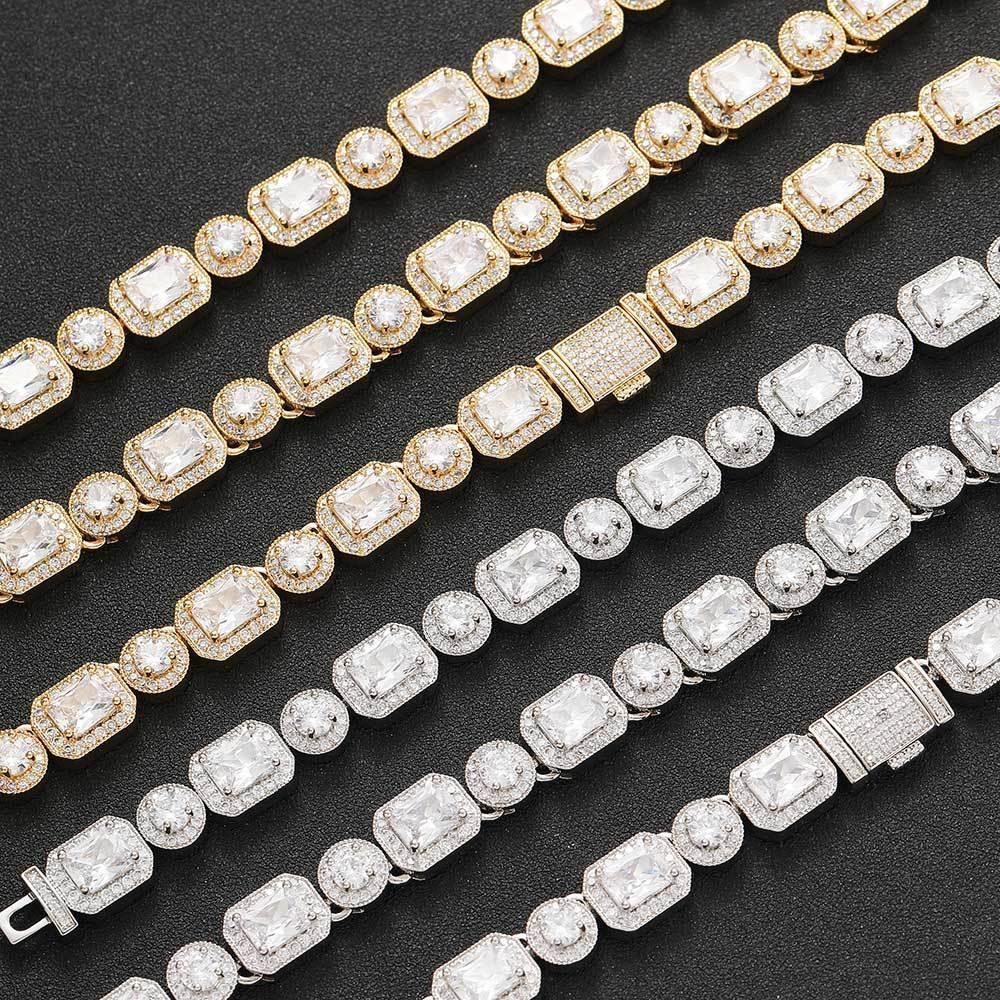 10mm Moissanite Candy Chain for Men – S925 Sterling Silver Luxury Hip Hop Necklace - CaratixJewelry