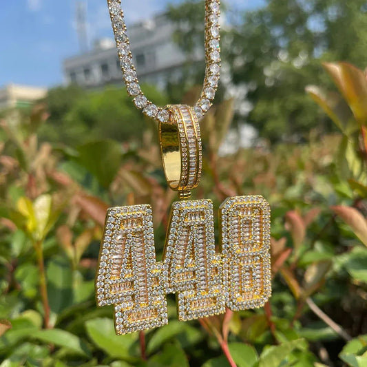 Men's 1 Pound Weight Necklace | Premium Copper CZ Hustler Jewelry Caratix - CaratixJewelry
