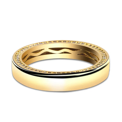 S925 Sterling Silver Ring | Minimalist Couple's Zirconia Band | Caratix