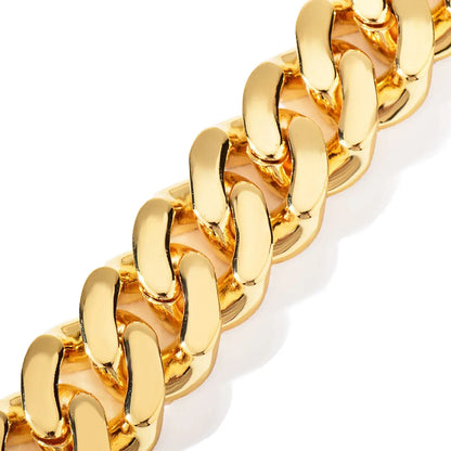 21mm Iced Out Step Cut Cuban Chain Necklace - CaratixJewelry