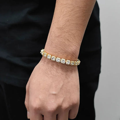 7mm Iced Out Ice Chain Zircon Bracelet Luxury Hip Hop Jewelry for Men | Caratix Jewelry - CaratixJewelry