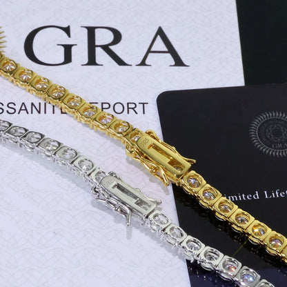 Moissanite Tennis Bracelet Luxury Hip Hop Jewelry for Men | Caratix Jewelry - CaratixJewelry
