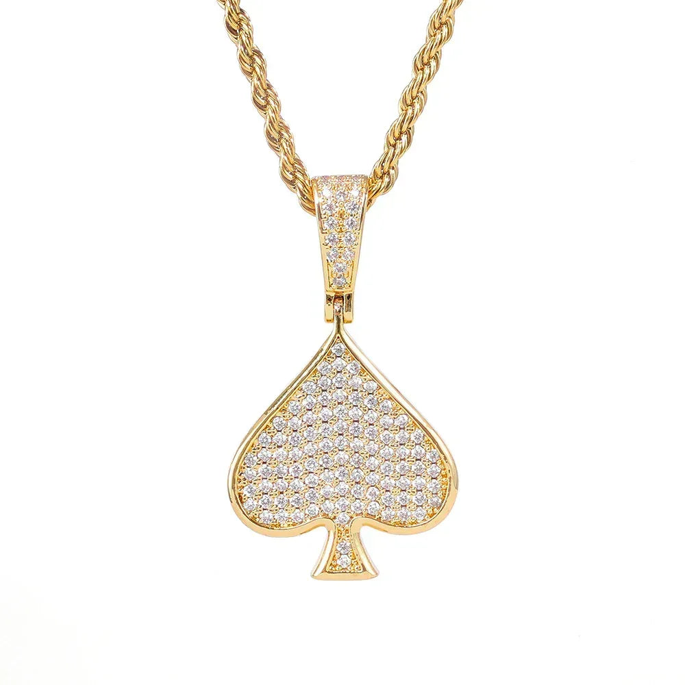 Heart Zircon Custom Chain Pendant Hip Hop Necklace for Men & Women | Caratix Jewelry - CaratixJewelry