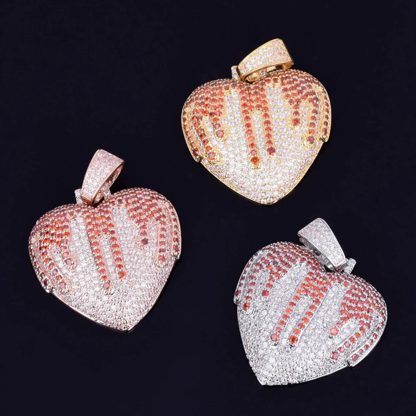 Couples Matching Necklace | Premium Copper CZ Love Jewelry Caratix - CaratixJewelry