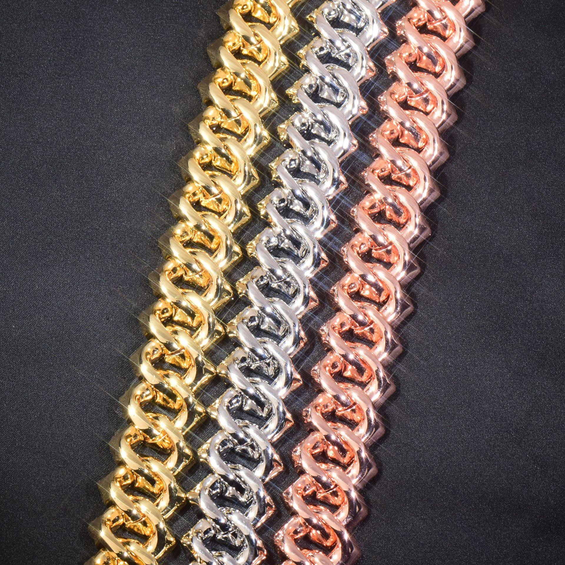 Iced Out Cuban Link Necklace with Full Zircon Stones and Copper Setting | Men’s Fashion Jewelry – Caratix Jewelry - CaratixJewelry