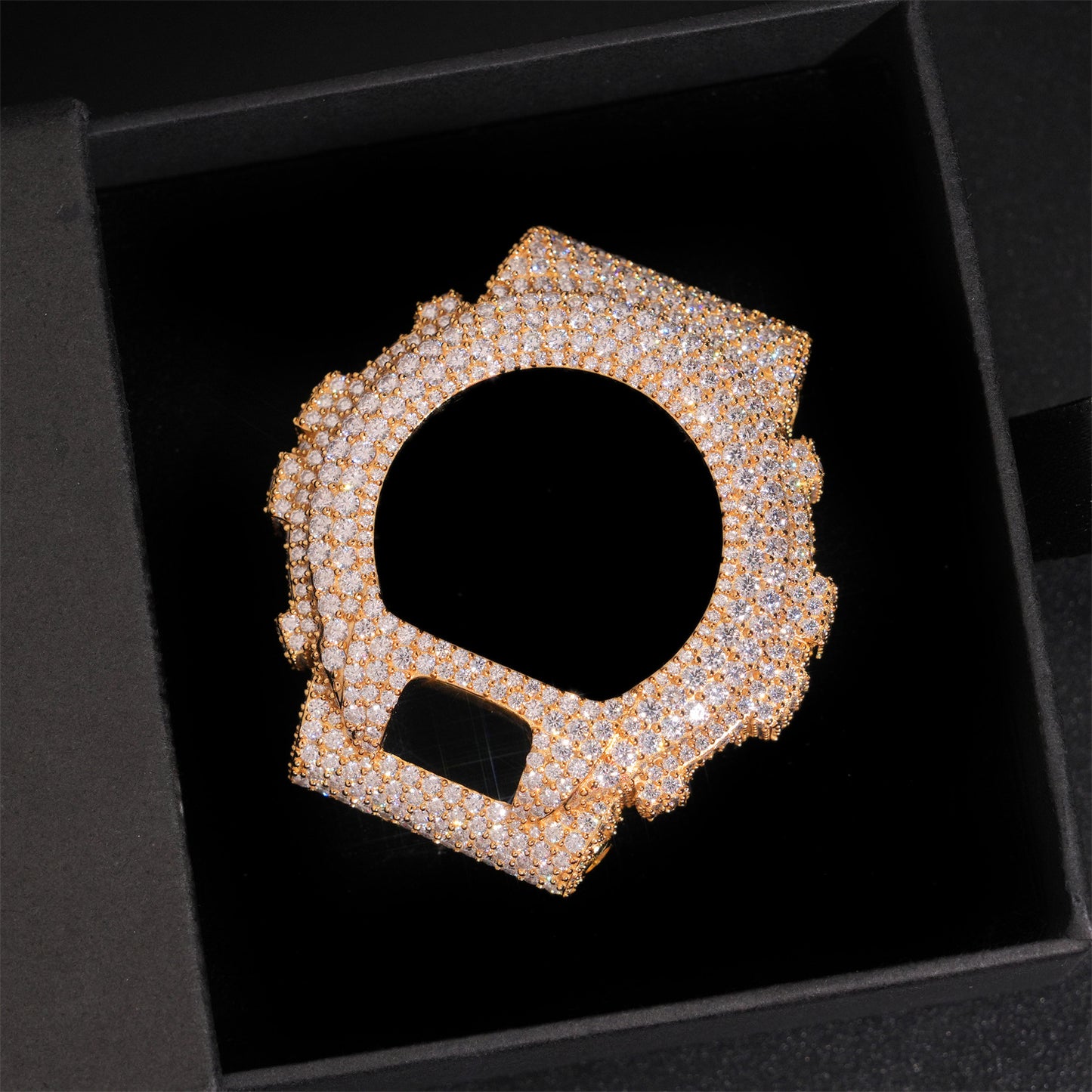 Custom S925 Silver Moissanite Watch Case | Iced Out Watch Bezel & Cover | Caratix