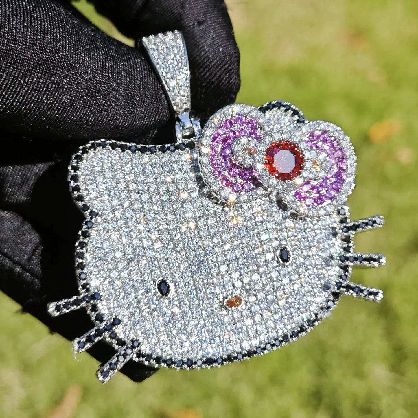 Cute Cat Pendant Necklace for Women – Gold Plated Cartoon CZ Sweet Style Jewelry - CaratixJewelry