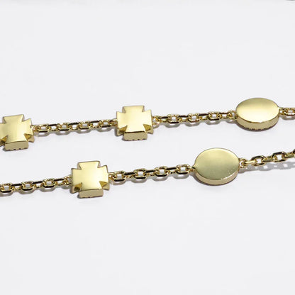 Custom Opal Cross Necklace & Bracelet Set | Hip Hop Jewelry for Men | Caratix - CaratixJewelry