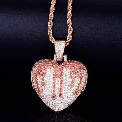 Couples Matching Necklace | Premium Copper CZ Love Jewelry Caratix - CaratixJewelry