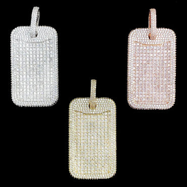 Luxury Heavy Design Iced Out Square Pendant for Men | Niche Creative Hip Hop Rapper Necklace | Full CZ Zircon Block Bling | Senior Sense Jewelry | Caratix - CaratixJewelry