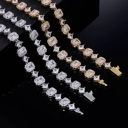 Geometric Gemstone Star Zircon Hip Hop Jewelry Bracelet | Caratix Jewelry - CaratixJewelry