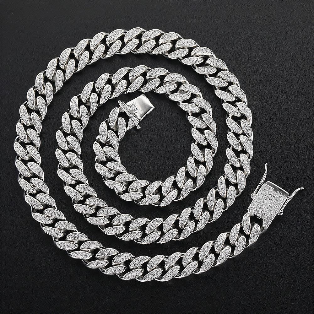 Custom 12mm Double-Row Iced Out Gold Chain Style for Rapper | Necklace & Bracelet | Caratix - CaratixJewelry