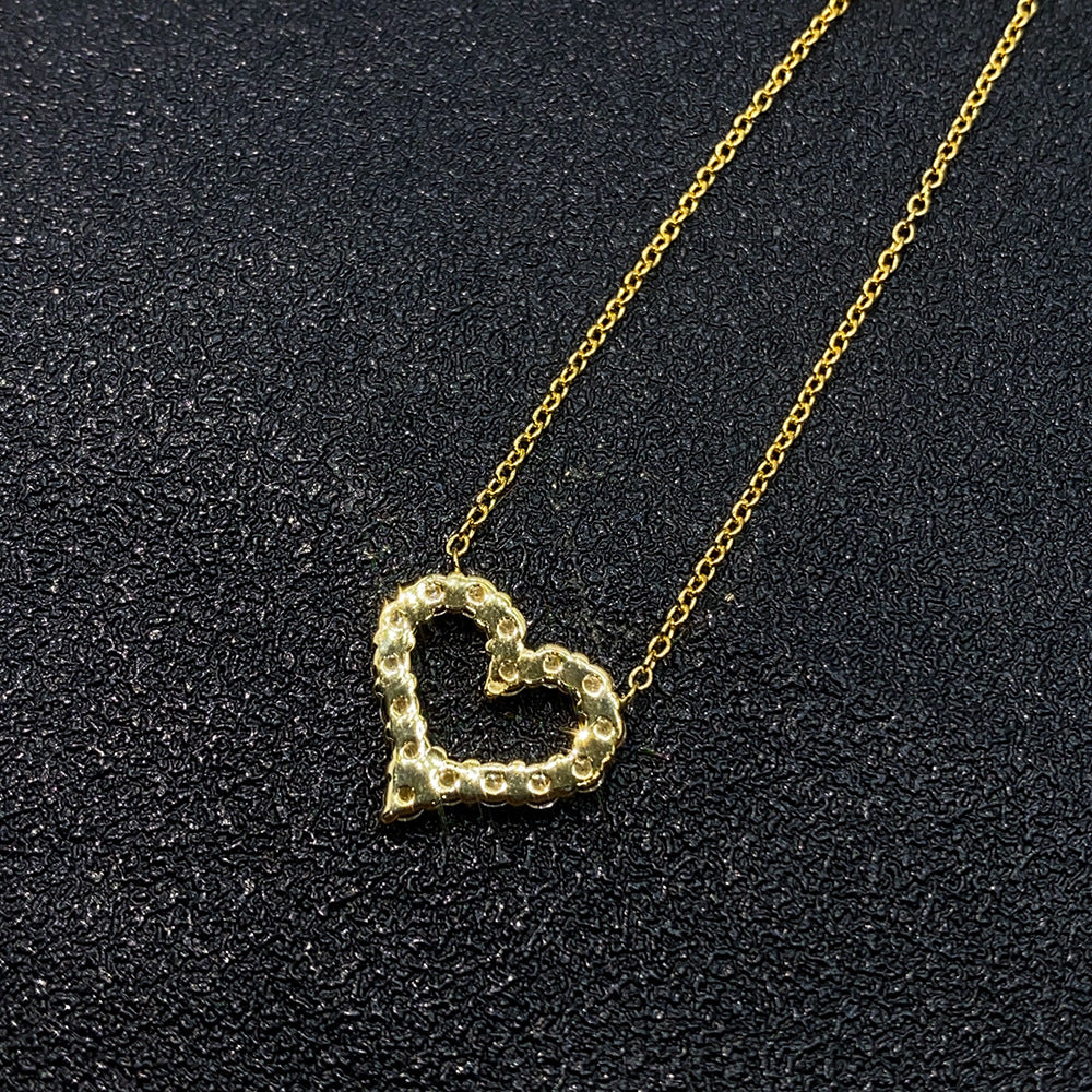 S925 Sterling Silver Heart Moissanite Necklace | D-Color Heart Cut Pendant | Caratix