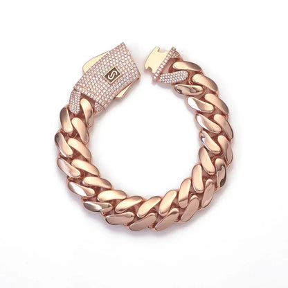Custom 14K Gold Cuban Chain Bracelet for Men | Caratix Jewelry - CaratixJewelry