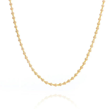 4mm Moissanite Beaded Chain for Men – S925 Sterling Silver High-Quality Custom Luxury Necklace - CaratixJewelry