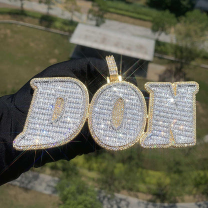 Iced Out Letter Pendant | CZ Hip Hop Personalized Initial Necklace Jewelry - CaratixJewelry