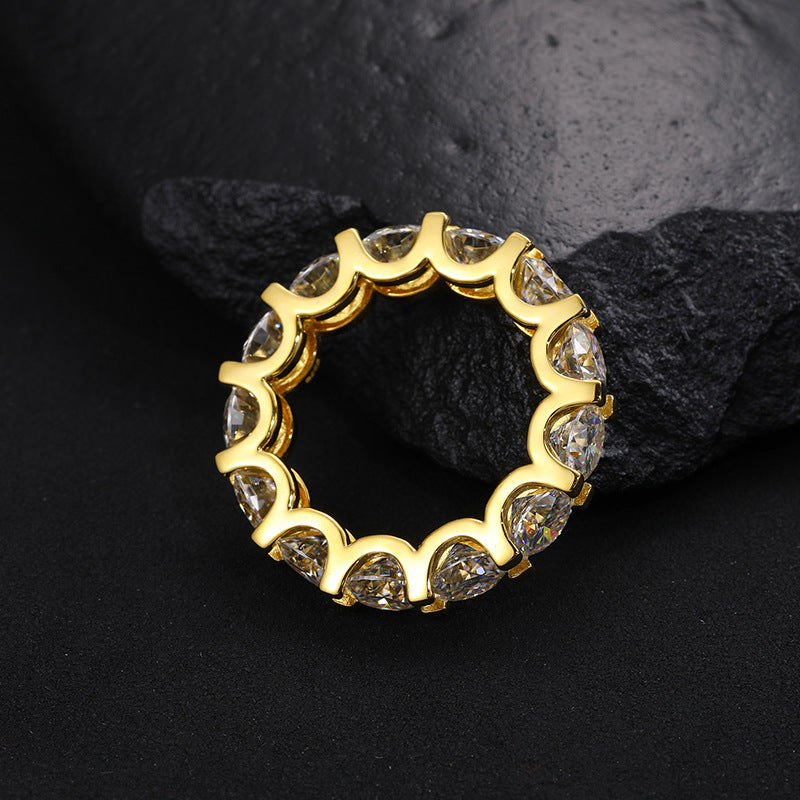 Oval Moissanite Ring S925 Silver Iced Out Hip Hop | Caratix
