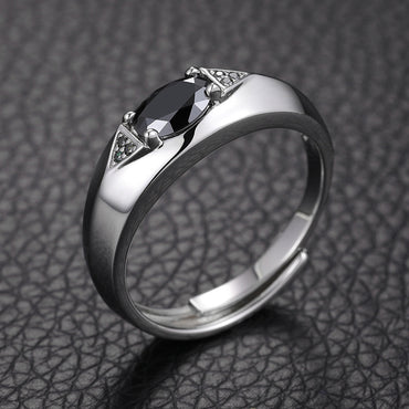 S925 Sterling Silver Marquise Moissanite Eye of Horus Ring – Adjustable Premium Statement Band