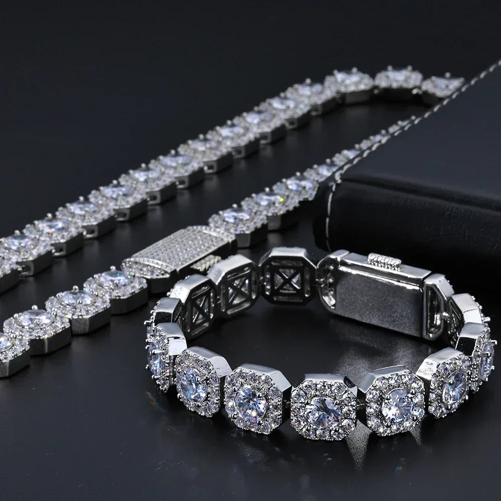 Iced Out Ice Chain Zircon Bracelet Luxury Hip Hop Jewelry for Men | Caratix Jewelry - CaratixJewelry