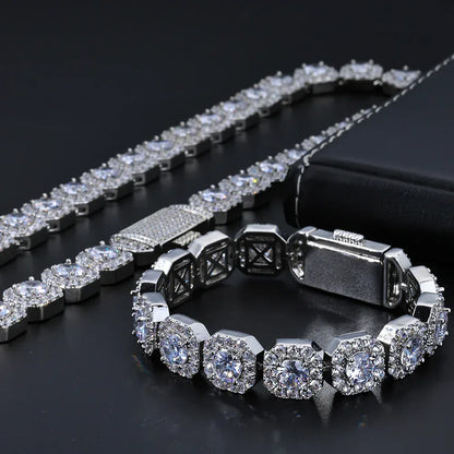 Iced Out Ice Chain Zircon Bracelet Luxury Hip Hop Jewelry for Men | Caratix Jewelry - CaratixJewelry