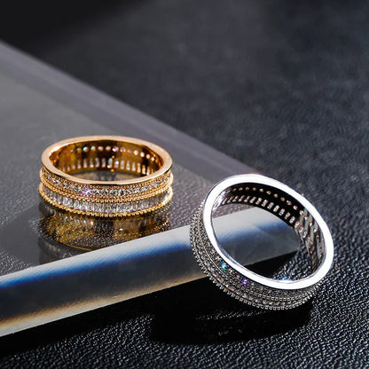 Unisex Iced Out Hip Hop Ring | Full Zirconia Fashion Band | Caratix