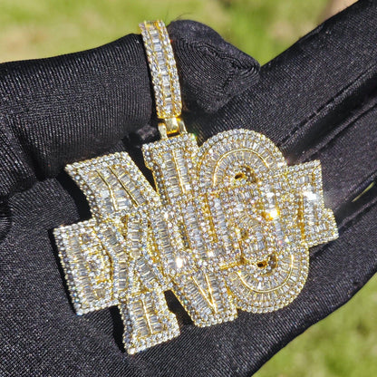 Micro-Pave Letter Pendant | CZ Hip Hop Unisex Trendy Streetwear Jewelry - CaratixJewelry