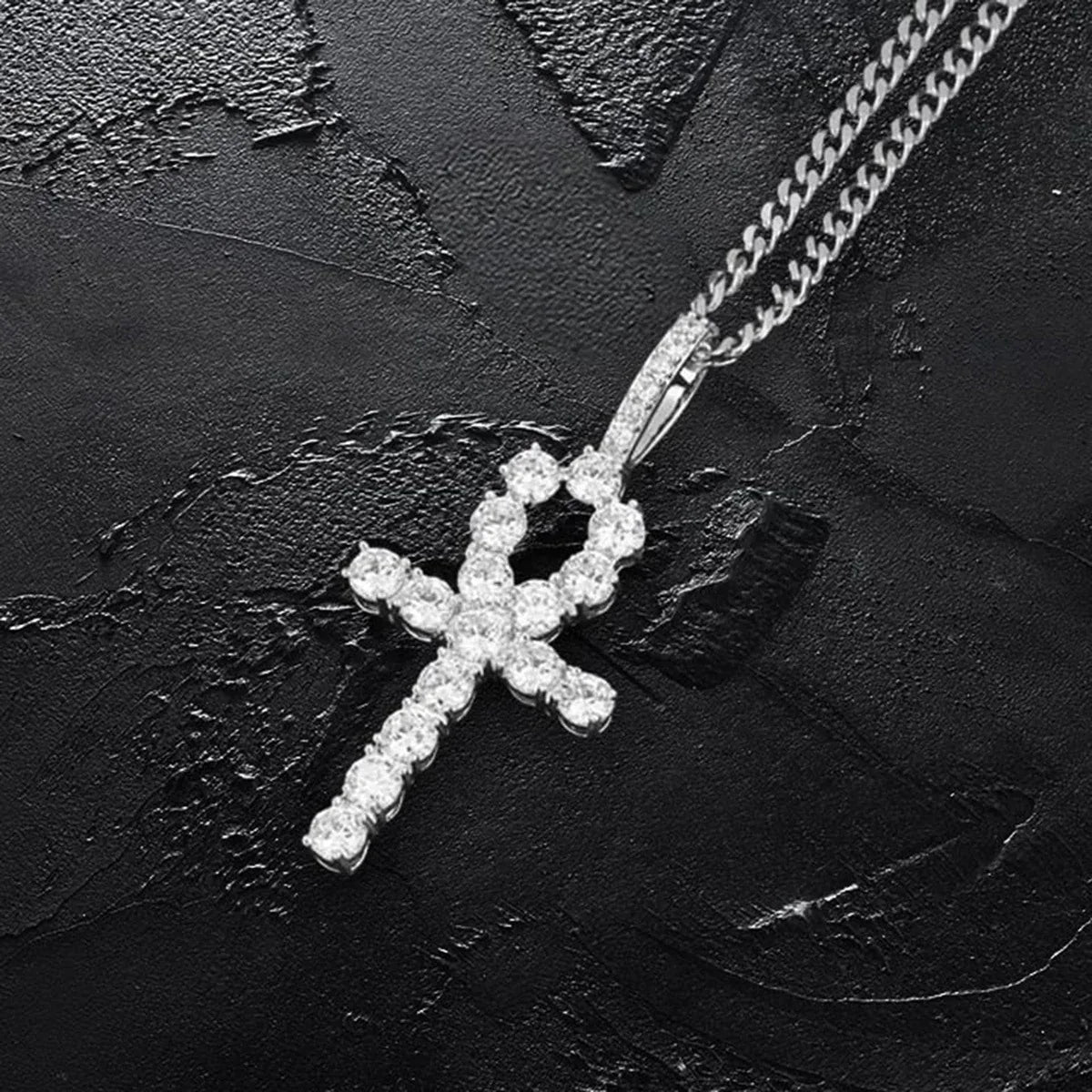 Men's Key of Life Necklace | Premium Copper CZ Egyptian Jewelry | Eternal Symbol Bling | Caratix - CaratixJewelry