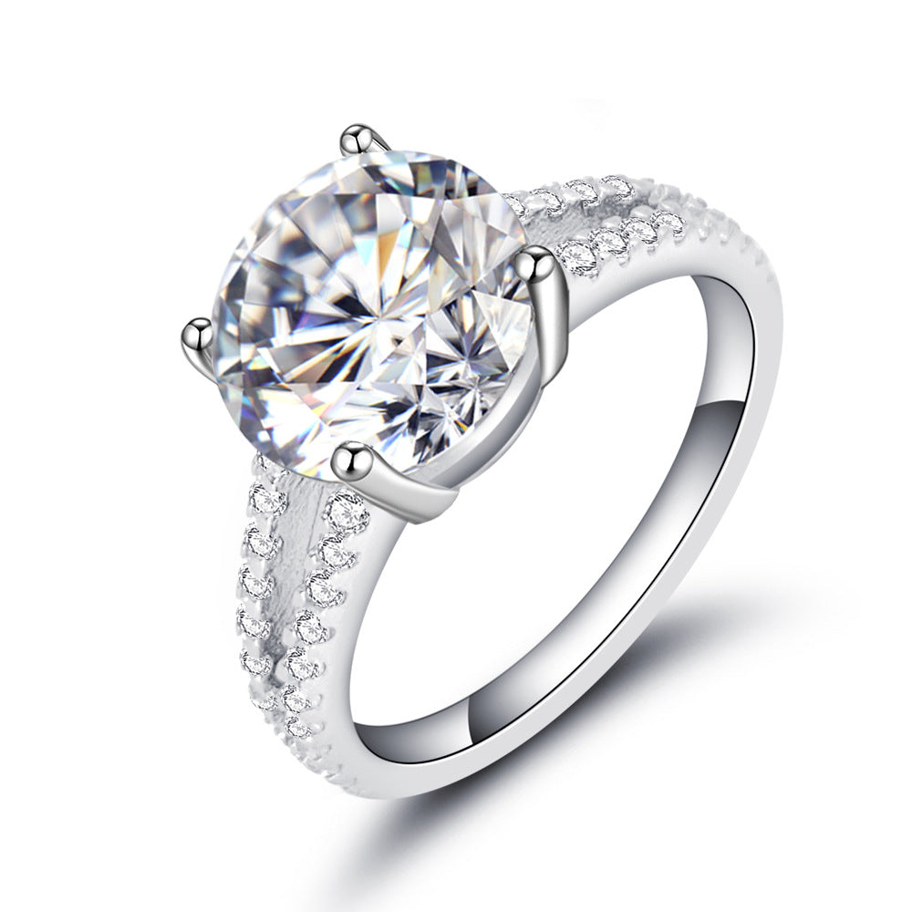 2026 Spring New S925 Silver 3ct Moissanite Ring | 3 Carat D Color VVS1 Solitaire | Caratix