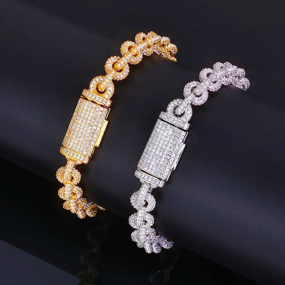 Custom 8mm O-Link Necklace with Fold-over Clasp | Premium Gold Chain for Rapper | Caratix - CaratixJewelry