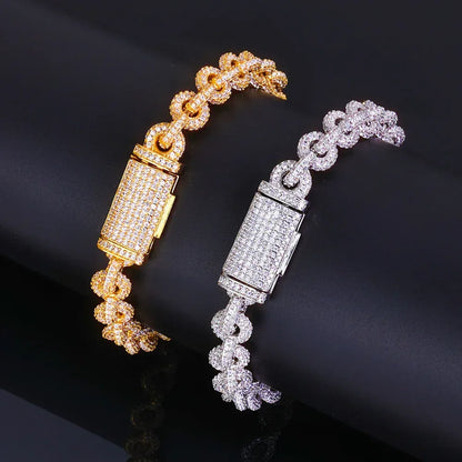Custom 8mm O-Link Necklace with Fold-over Clasp | Premium Gold Chain for Rapper | Caratix - CaratixJewelry