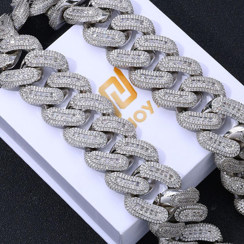 29mm Moissanite Cuban Link Chain – S925 Sterling Silver Iced-Out Hip Hop Men’s Bold Luxury Streetwear Necklace - CaratixJewelry