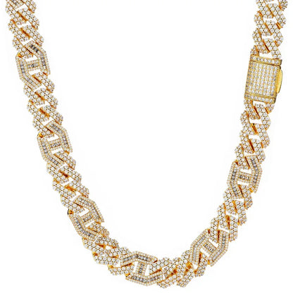 Pig Nose Moissanite Cuban Link Chain – Custom S925 Sterling Silver Iced-Out Hip Hop Men’s Trendy Streetwear Necklace - CaratixJewelry