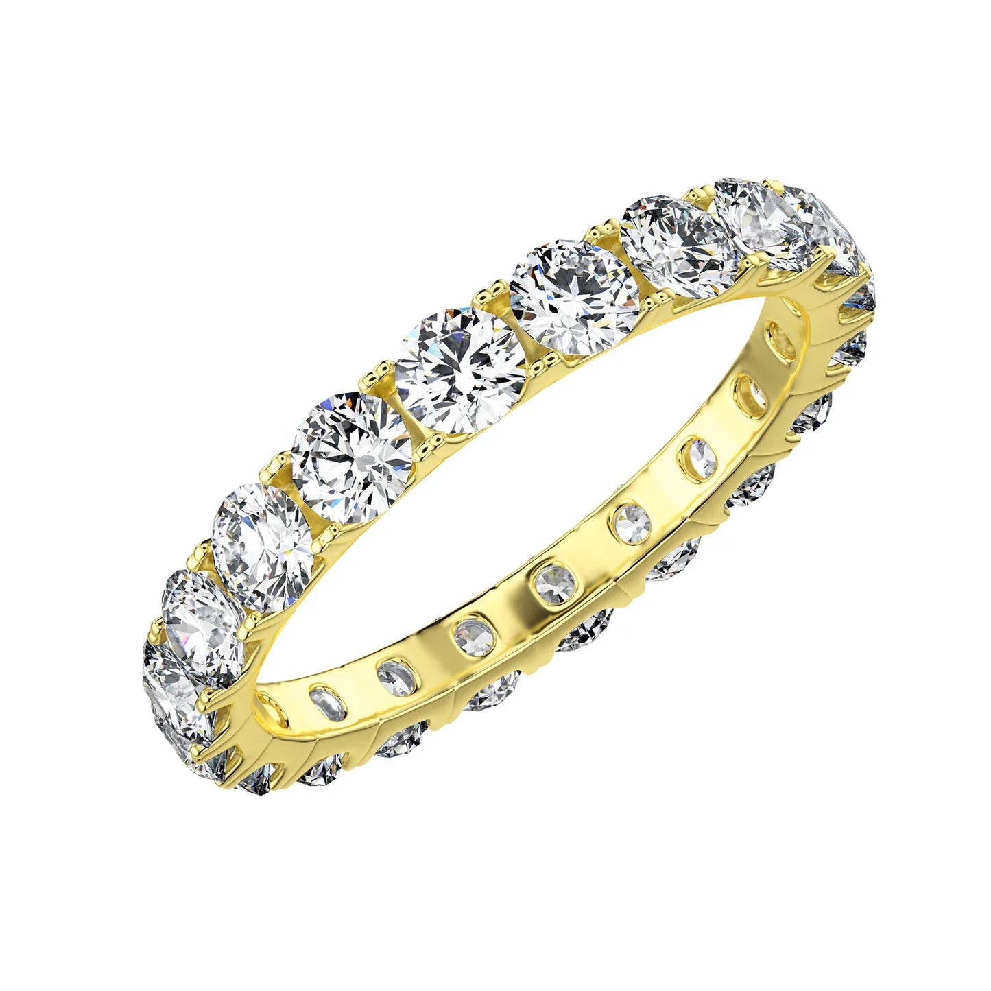 D Color VVS1 Moissanite Ring | S925 Silver Platinum Plated | Caratix