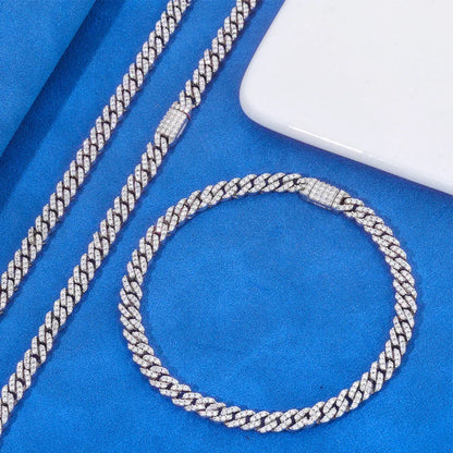 Custom 5mm S925 Sterling Silver Cuban Bracelet | Men's Light Luxury Iced Out Jewelry | Caratix - CaratixJewelry