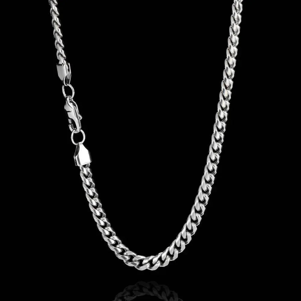 Snake Head Cuban Chain Necklace with Box Clasp 18K Gold Plated for Men | Caratix Jewelry - CaratixJewelry