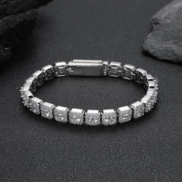 7mm Iced Out Ice Chain Zircon Bracelet Luxury Hip Hop Jewelry for Men | Caratix Jewelry - CaratixJewelry