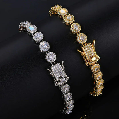 Custom Opal & Zircon Bracelet Hip Hop Jewelry for Men | Caratix - CaratixJewelry