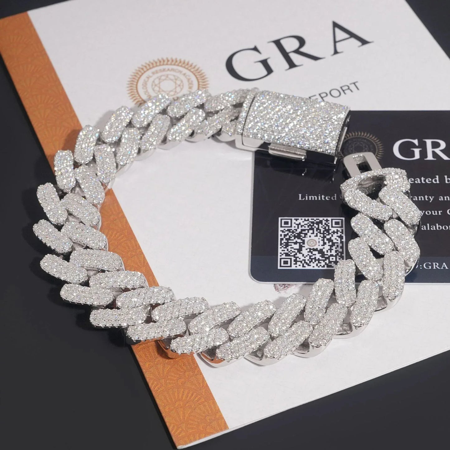 S925 Silver Moissanite Cuban Link Bracelet | Hip Hop Jewelry - CaratixJewelry