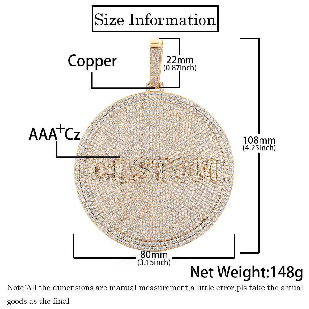 Custom Star & Crown Letter Pendant Necklace with Zircon Stones for Men | Caratix Jewelry - CaratixJewelry