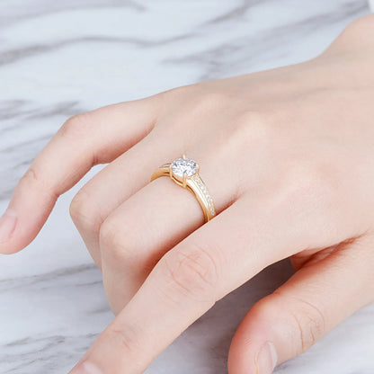D Color VVS1 Moissanite Ring | S925 Sterling Silver | Caratix