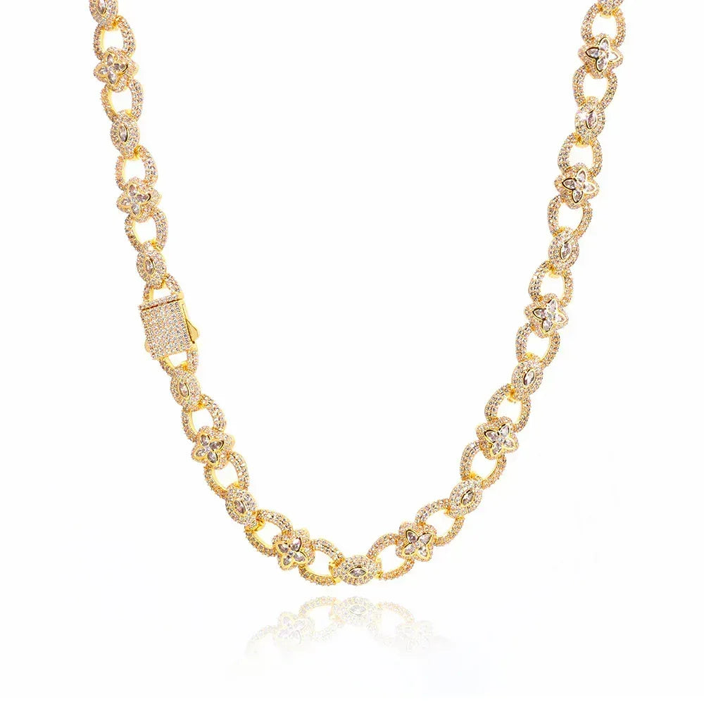 Custom 11mm Infinite 8-Link Necklace | Premium Gold Chain for Rapper | Caratix - CaratixJewelry